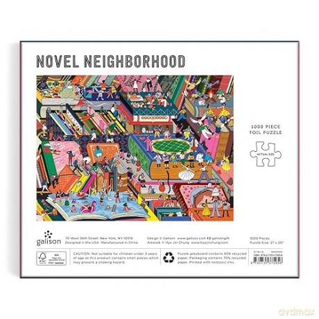 Galison 9780735375956 Novel Neighbourhood Jigsaw Puzzle, Multicoloured, 1000 Pieces - Galison [PUZZLE]