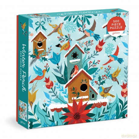 Galison 9780735376045 Winter Perch Jigsaw Puzzle, Multicoloured, 500 Pieces - Galison [PUZZLE]