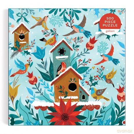 Galison 9780735376045 Winter Perch Jigsaw Puzzle, Multicoloured, 500 Pieces - Galison [PUZZLE]