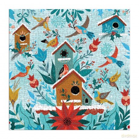 Galison 9780735376045 Winter Perch Jigsaw Puzzle, Multicoloured, 500 Pieces - Galison [PUZZLE]