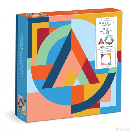 Galison 9780735376076 Frank Lloyd Wright Organic Geometry Jigsaw Puzzle, Multicoloured - Galison [PUZZLE]