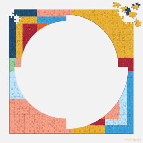 Galison 9780735376076 Frank Lloyd Wright Organic Geometry Jigsaw Puzzle, Multicoloured - Galison [PUZZLE]