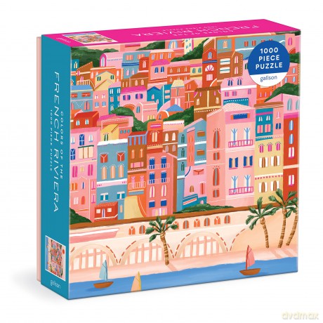 Galison 9780735376120 Colours Of The French Riviera Jigsaw Puzzle, Multicoloured, 1000 Pieces - Galison [PUZZLE]
