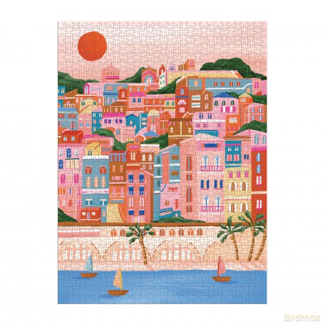 Galison 9780735376120 Colours Of The French Riviera Jigsaw Puzzle, Multicoloured, 1000 Pieces - Galison [PUZZLE]