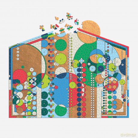 Galison 9780735376212 Frank Lloyd Wright Midway Mural Jigsaw Puzzle, Multicolored, One Size - Galison [PUZZLE]