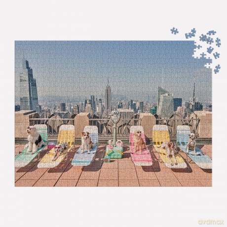 Galison 9780735376274 Gray Malin The Dogs of New York City Jigsaw Puzzle, Multicoloured - Galison [PUZZLE]