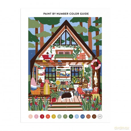 Galison 9780735376427 Paint by Number Kit - Galison [PUZZLE]