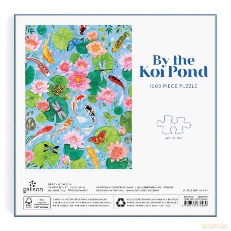 Galison 9780735376489 By The Koi Pond Jigsaw Puzzle, Multicoloured - Galison [PUZZLE]