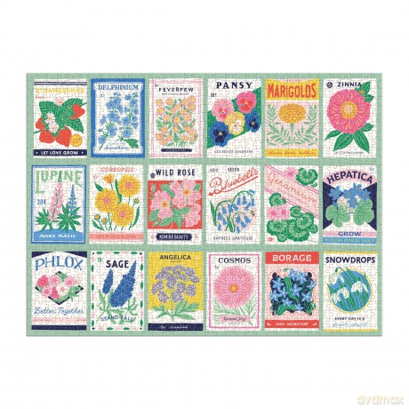 Galison 9780735376564 Ever Upward Grow Your Own Way Jigsaw Puzzle, Multicoloured, 1000 Pieces - Galison [PUZZLE]