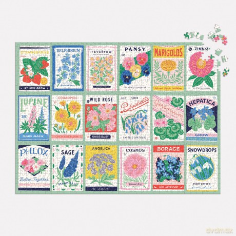 Galison 9780735376564 Ever Upward Grow Your Own Way Jigsaw Puzzle, Multicoloured, 1000 Pieces - Galison [PUZZLE]