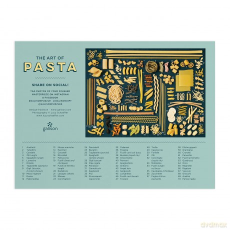Galison 9780735376953 The Art of Pasta Jigsaw Puzzle, Multicoloured - Galison [PUZZLE]