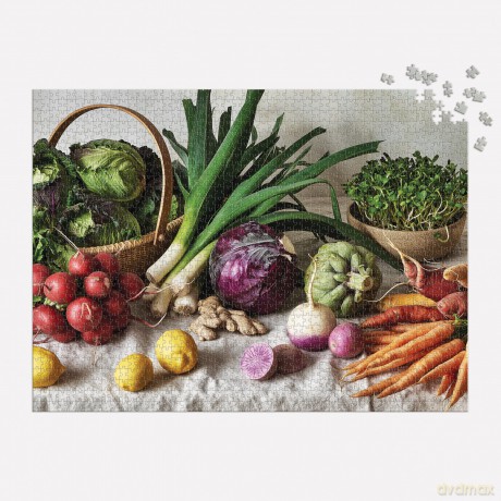 Galison 9780735377608 The Greenmarket Table Jigsaw Puzzle, Multicoloured - Galison [PUZZLE]