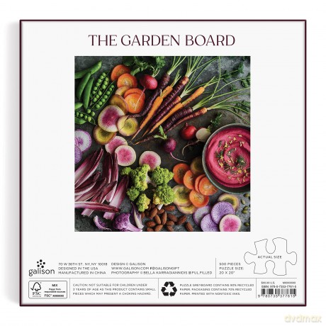 Galison 9780735377615 The Garden Board Jigsaw Puzzle, Multicoloured - Galison [PUZZLE]