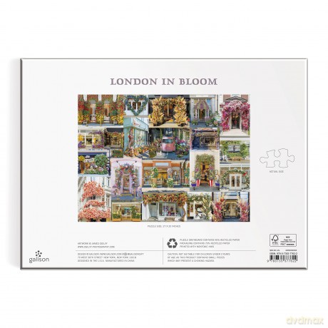 Galison 9780735377622 London in Bloom Jigsaw Puzzle, Multicoloured, 1000 - Galison [PUZZLE]