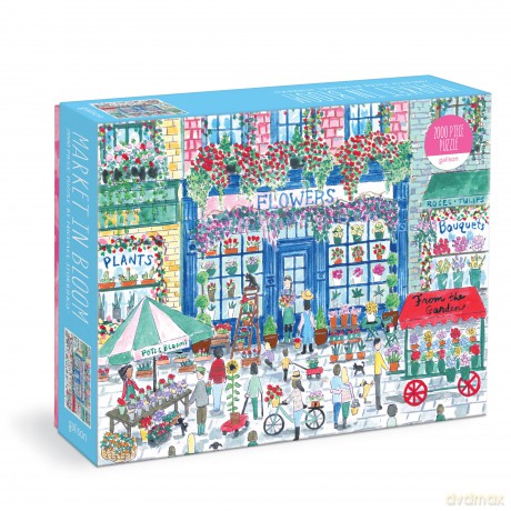 Galison 9780735377912 Michael Storrings Market in Bloom Jigsaw Puzzle, Multicoloured, 2000 Pieces - Galison [PUZZLE]