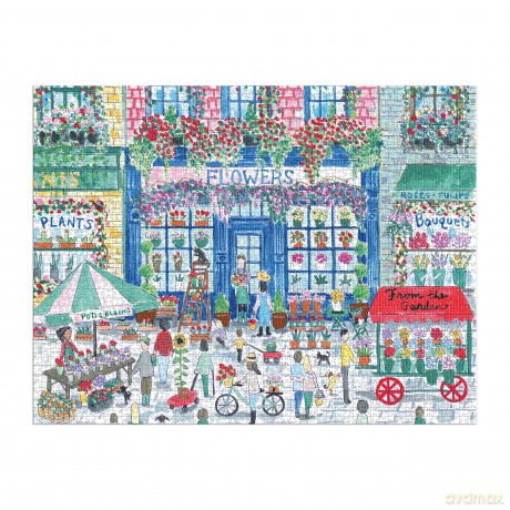 Galison 9780735377912 Michael Storrings Market in Bloom Jigsaw Puzzle, Multicoloured, 2000 Pieces - Galison [PUZZLE]