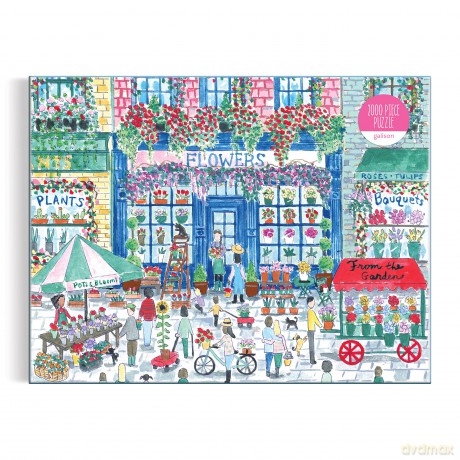 Galison 9780735377912 Michael Storrings Market in Bloom Jigsaw Puzzle, Multicoloured, 2000 Pieces - Galison [PUZZLE]