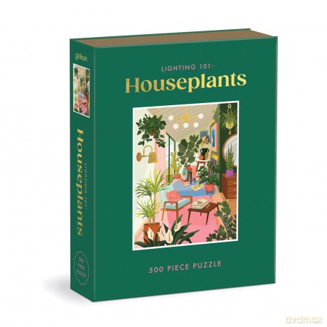 Galison 9780735377950 Lighting 101: Houseplants Jigsaw Puzzle, Multicoloured, 500 Pieces - Galison [PUZZLE]