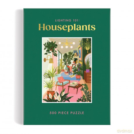 Galison 9780735377950 Lighting 101: Houseplants Jigsaw Puzzle, Multicoloured, 500 Pieces - Galison [PUZZLE]