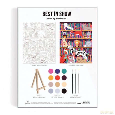 Galison 9780735378148 Best In Show Paint by Number Kit, Multicoloured - Galison [PUZZLE]