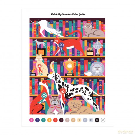 Galison 9780735378148 Best In Show Paint by Number Kit, Multicoloured - Galison [PUZZLE]
