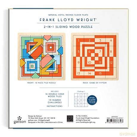 Galison 9780735378797 Jigsaw Puzzle, Multicoloured - Frank Lloyd Wright Foundation [PUZZLE]