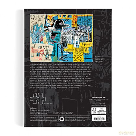 Galison 9780735379251 Bird Jigsaw Puzzle, Multicoloured - Jean-Michel Basquiat [PUZZLE]