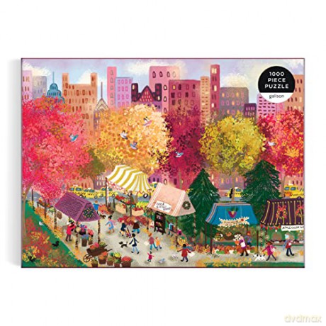 Galison 9780735380141 Joy Laforme Autumn at The City Market, Multicoloured - Galison [PUZZLE]