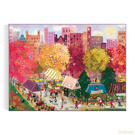 Galison 9780735380141 Joy Laforme Autumn at The City Market, Multicoloured - Galison [PUZZLE]