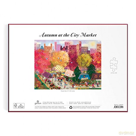 Galison 9780735380141 Joy Laforme Autumn at The City Market, Multicoloured - Galison [PUZZLE]