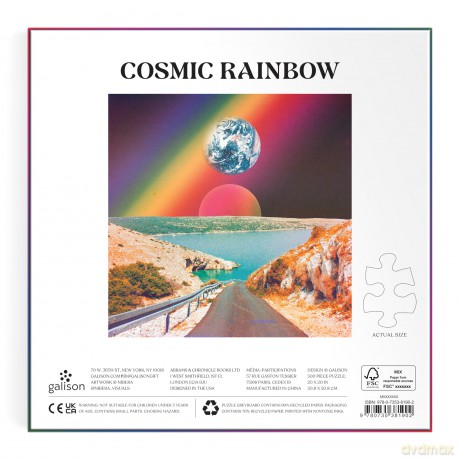 Galison Cosmic Rainbow - 1000 Piece Puzzle Featuring Prisms Other Worldly Combinations Of Earth Sea And Cosmos - Galison [PUZZLE]