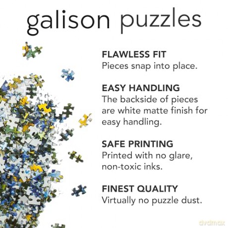 Galison Frank Lloyd Wright Hillside Curtain - 1500 Piece Foil Puzzle Featuring Iconic Hillside Theater Curtain Geometric Pattern Artwork - Galison [PUZZLE]