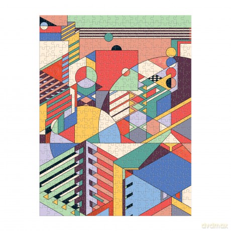 Galison Frank Lloyd Wright Imperial Hotel - 500 Piece Book Puzzle Featuring Tokyo Hotel Geometric Pattern Artwork Packaged in Magnetic Keepsake Book Sized Box - Galison [PUZZLE]