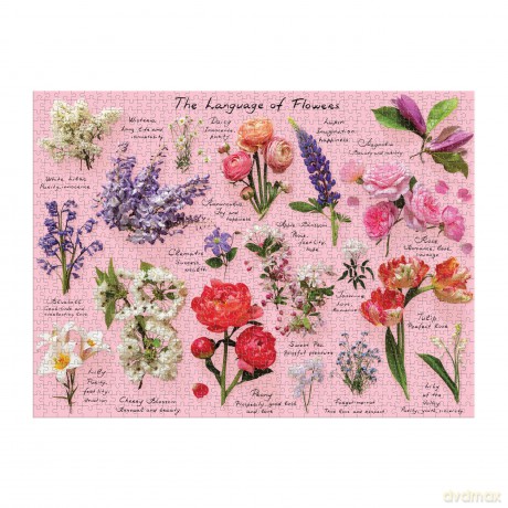 Galison Language Of Flowers - 1000 Piece Puzzle Featuring A Glossary Of Spring And Summer Blooms With Attributed Meanings - Galison [PUZZLE]