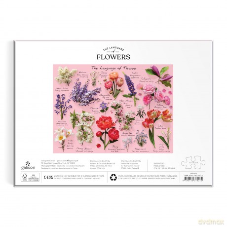 Galison Language Of Flowers - 1000 Piece Puzzle Featuring A Glossary Of Spring And Summer Blooms With Attributed Meanings - Galison [PUZZLE]