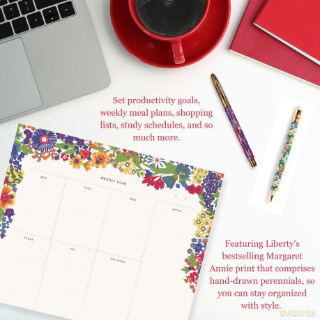 Galison Liberty Margaret Annie Weekly Notepad - Liberty of London Ltd [KSIĄŻKA]