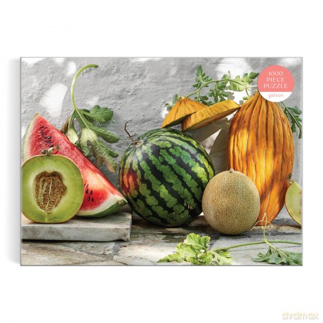 Galison Melons From The Vine - 1000 Piece Puzzle Featuring A Mediterranean Still Life Of Summer Melons - Galison [PUZZLE]