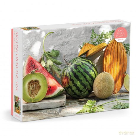 Galison Melons From The Vine - 1000 Piece Puzzle Featuring A Mediterranean Still Life Of Summer Melons - Galison [PUZZLE]