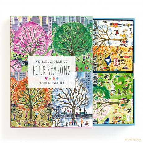 Galison Michael Storrings Four Seasons Playing Card Set - Galison [KARTY]