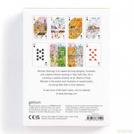 Galison Michael Storrings Four Seasons Playing Card Set - Galison [KARTY]
