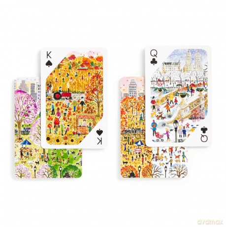 Galison Michael Storrings Four Seasons Playing Card Set - Galison [KARTY]