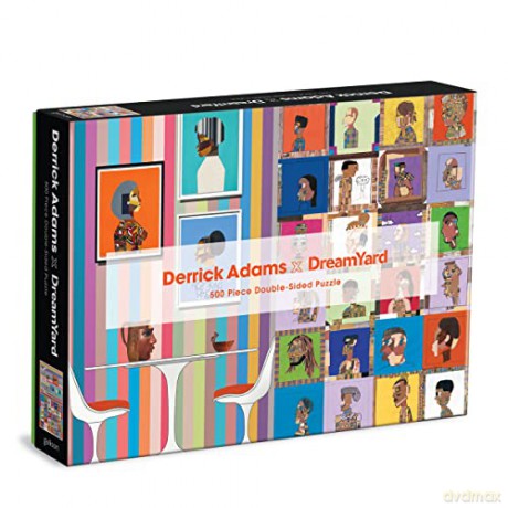 Galison Mudpuppy- Derrick Adams x Dreamyard 500 Piece Double-Sided Puzzle, 9780735370470 - Derrick Adams [PUZZLE]