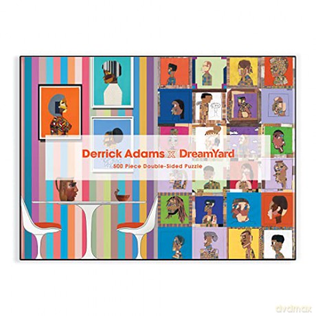 Galison Mudpuppy- Derrick Adams x Dreamyard 500 Piece Double-Sided Puzzle, 9780735370470 - Derrick Adams [PUZZLE]