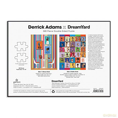 Galison Mudpuppy- Derrick Adams x Dreamyard 500 Piece Double-Sided Puzzle, 9780735370470 - Derrick Adams [PUZZLE]
