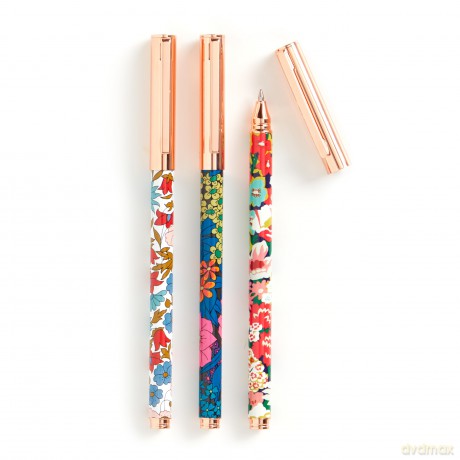 Galison Mudpuppy Liberty Floral Everyday Pen Set: Liberty London - Galison [KSIĄŻKA]