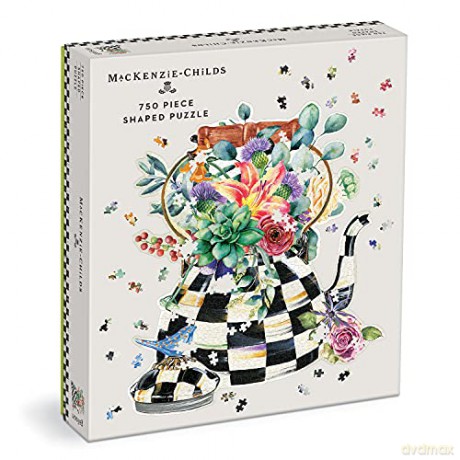 Galison Mudpuppy- Mackenzie-Childs Blooming Kettle 750 Piece Shaped Puzzle, 9780735371279 - Galison [PUZZLE]