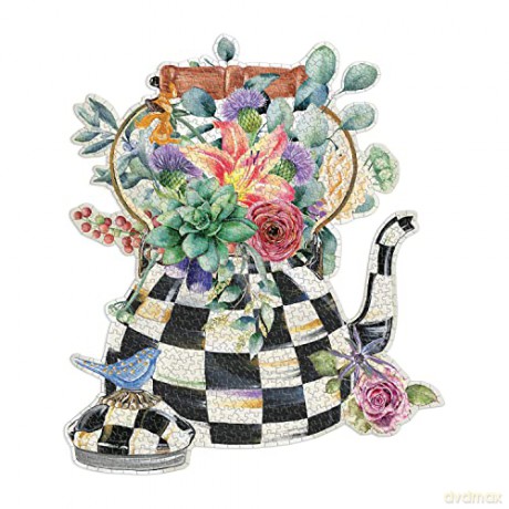 Galison Mudpuppy- Mackenzie-Childs Blooming Kettle 750 Piece Shaped Puzzle, 9780735371279 - Galison [PUZZLE]