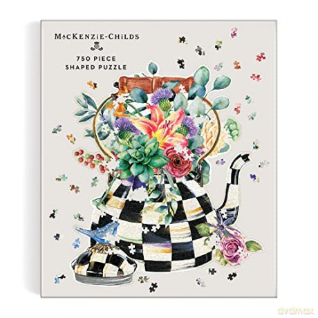 Galison Mudpuppy- Mackenzie-Childs Blooming Kettle 750 Piece Shaped Puzzle, 9780735371279 - Galison [PUZZLE]