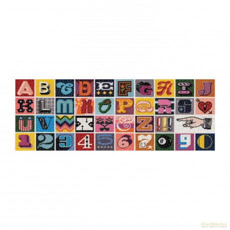 Galison Mudpuppy- Needlepoint A to Z 1000 Piece Panoramic Puzzle, 9780735365308 - Galison [PUZZLE]