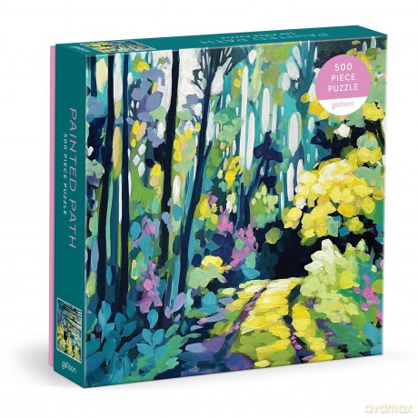 Galison Painted Path - 500 Piece Puzzle Featuring Greenery Spread Over A Forest Path - Galison [PUZZLE]